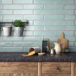 Maiolica Crackled Aqua | Ceramic Tile | 3 x 12